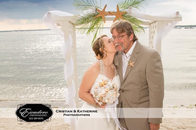 Escudero Photography father and bride on the beach