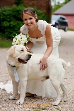 Great Oak Manor blue Bride and dog
