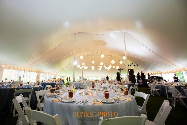 Great Oak Manor blue under the tent reception
