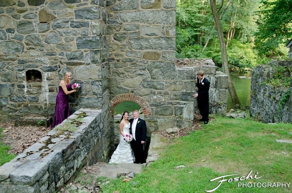 Foschi Hagley wedding stone wall arch